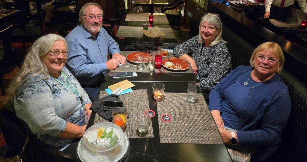 Friends at dinner